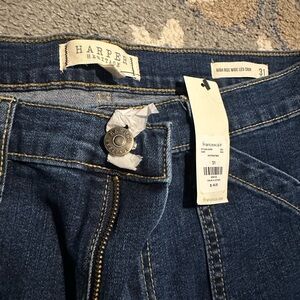 Harper High-Rise Wide Leg Crop Jeans - Dark Indigo